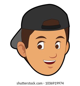 Man face cartoon