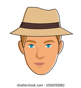 Man face cartoon