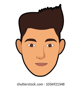 Man face cartoon