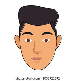 Man face cartoon