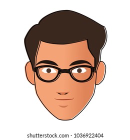 Man face cartoon