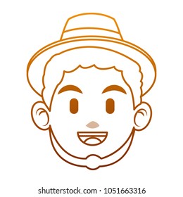 Man face cartoon