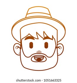 Man face cartoon
