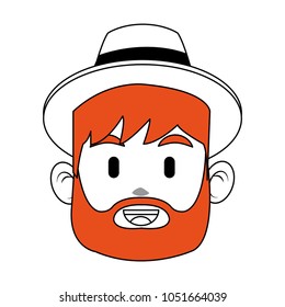Man face cartoon