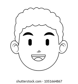 Man face cartoon