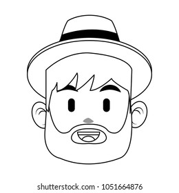 Man face cartoon