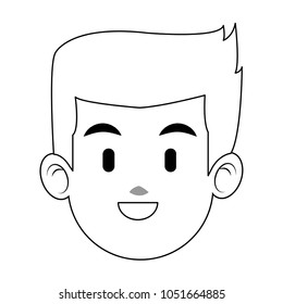 Man face cartoon