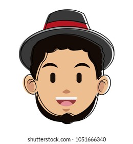 Man face cartoon