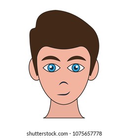Man face cartoon