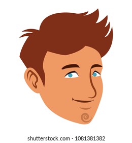 Man face cartoon