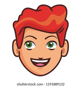 Man face cartoon