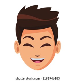 Man face cartoon