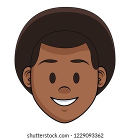 Man face cartoon