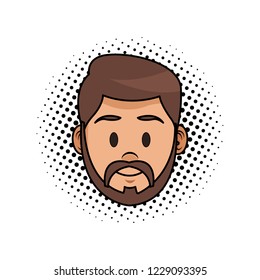 Man face cartoon