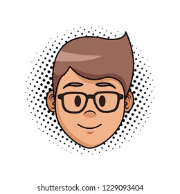 Man face cartoon