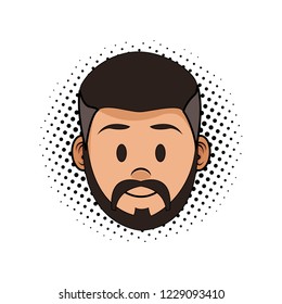 Man face cartoon