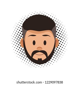 Man face cartoon