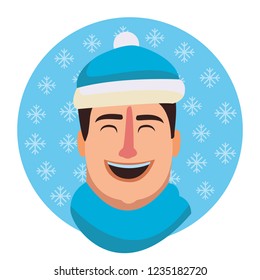 Man face cartoon