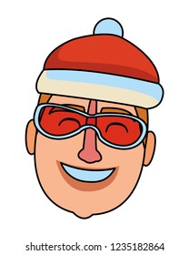 Man face cartoon