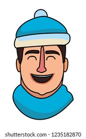 Man face cartoon