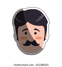 Man face cartoon