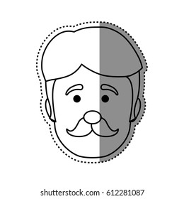 Man face cartoon