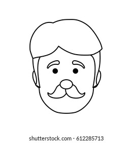 Man face cartoon