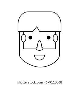 Man face cartoon