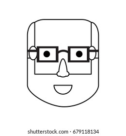 Man face cartoon