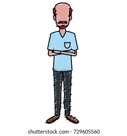 Man face cartoon