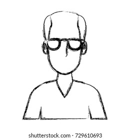 Man face cartoon