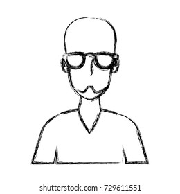 Man face cartoon