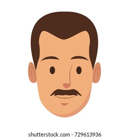 Man face cartoon