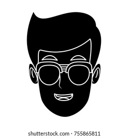 Man face cartoon