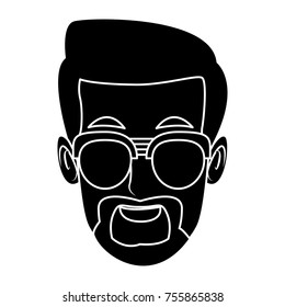 Man face cartoon
