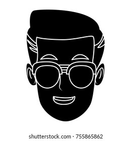 Man face cartoon
