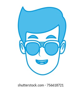 Man face cartoon