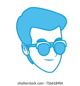 Man face cartoon