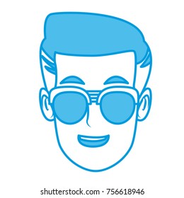 Man face cartoon