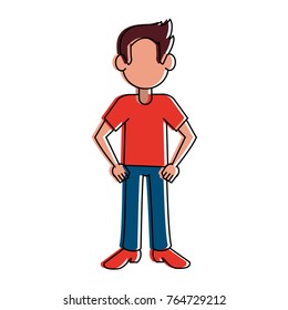 Man face cartoon