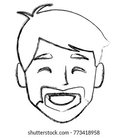 Man face cartoon