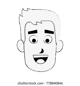 Man face cartoon