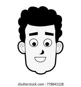 Man face cartoon