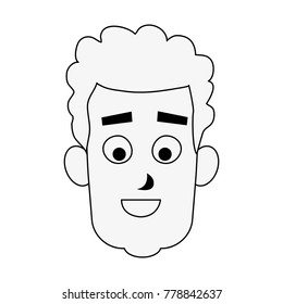 Man face cartoon