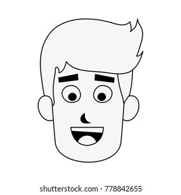 Man face cartoon