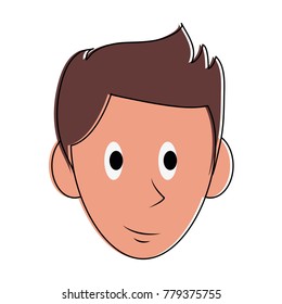 Man face cartoon