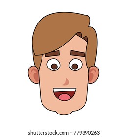 Man face cartoon