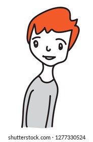 Man face cartoon icon vector illustration, Men Smiling, young men avatar line icon, hand drawn in people funny faces, Sketch Portrait outline, doodles. Hipster men, Print on a t-shirt or sticker