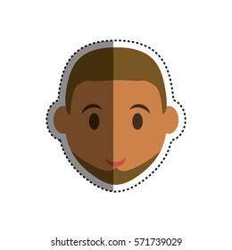 Man face cartoon icon vector illustration graphic design