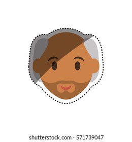 Man face cartoon icon vector illustration graphic design